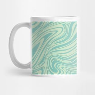 Groovy Swirling Liquid Pattern - Teal Mug